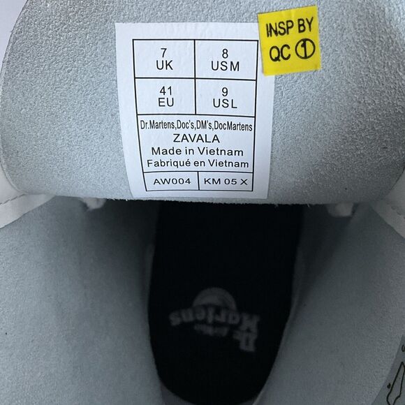 Dr. Martens Leather Zavala Ankle Combat Boots White 9 - Picture 6 of 12